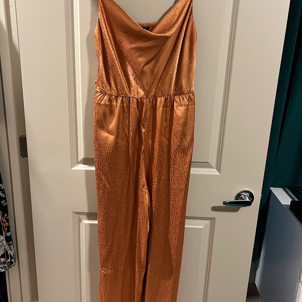 Forever 21 Shimmering Orange Jumpsuit